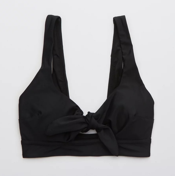 American Eagle Aerie tie banded wide-strap scoop bikini top NWT - Picture 2 of 7